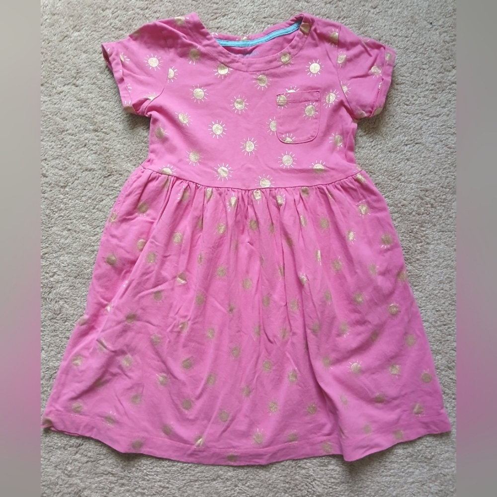 Mini Boden Girls Pink Cotton Short Sleeve Dress size 8/9